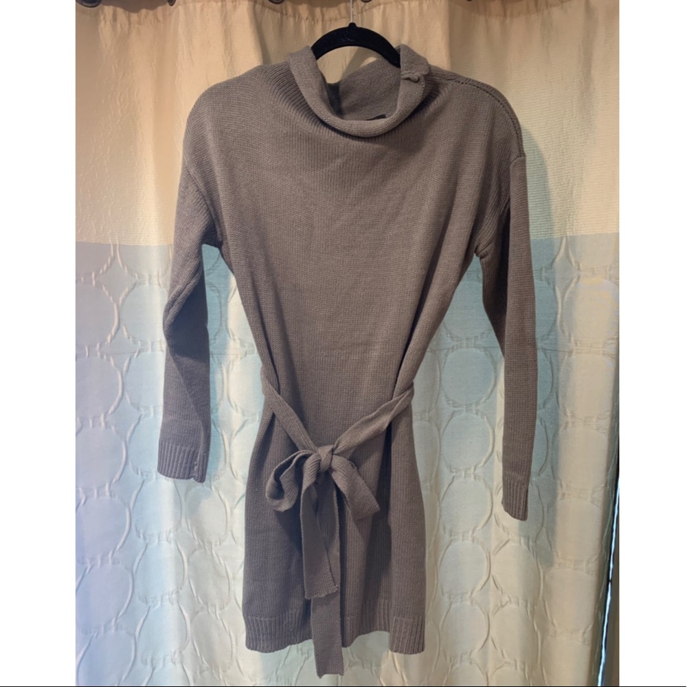 Naked Wardrobe Gray Sweater Dress
